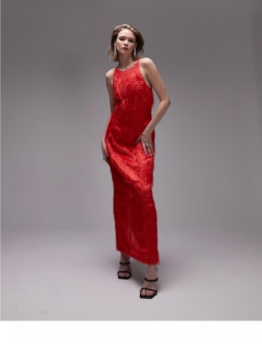 Women's Textured Tassel Open Back Midi Dress 2 dresses available in US size 6